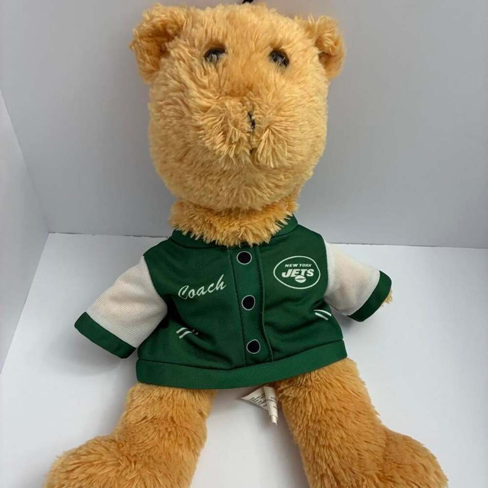 Vintage Good Stuff New York Jets NFL Coach Teddy Bear Plush